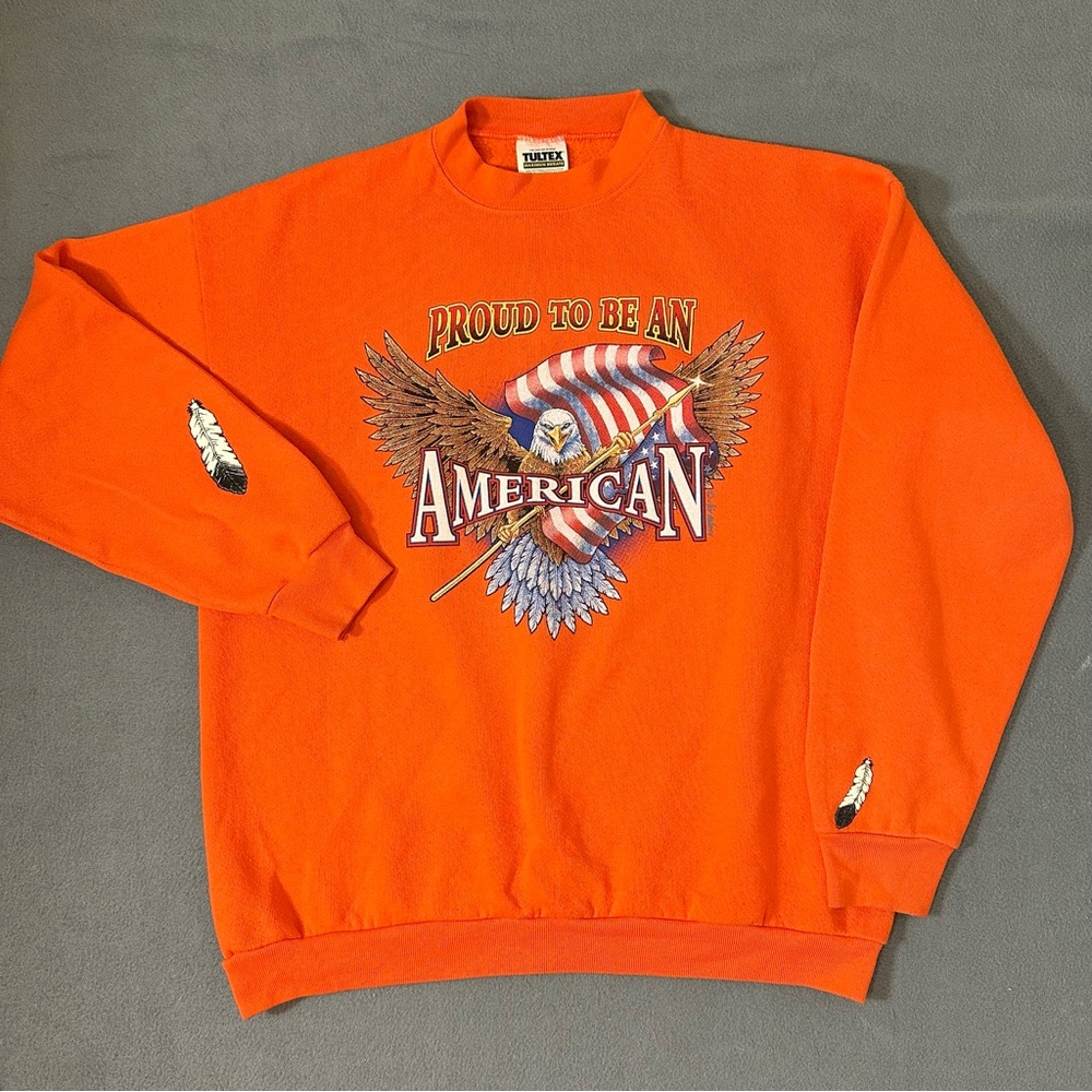 Vintage Tultex American Eagle Sweatshirt Mens Large